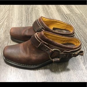 Frye Belted Harness Mule